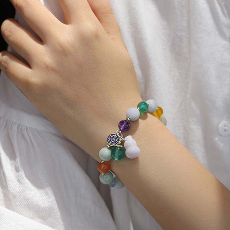 Pulsera de la suerte Pulsera de jade de calabaza
