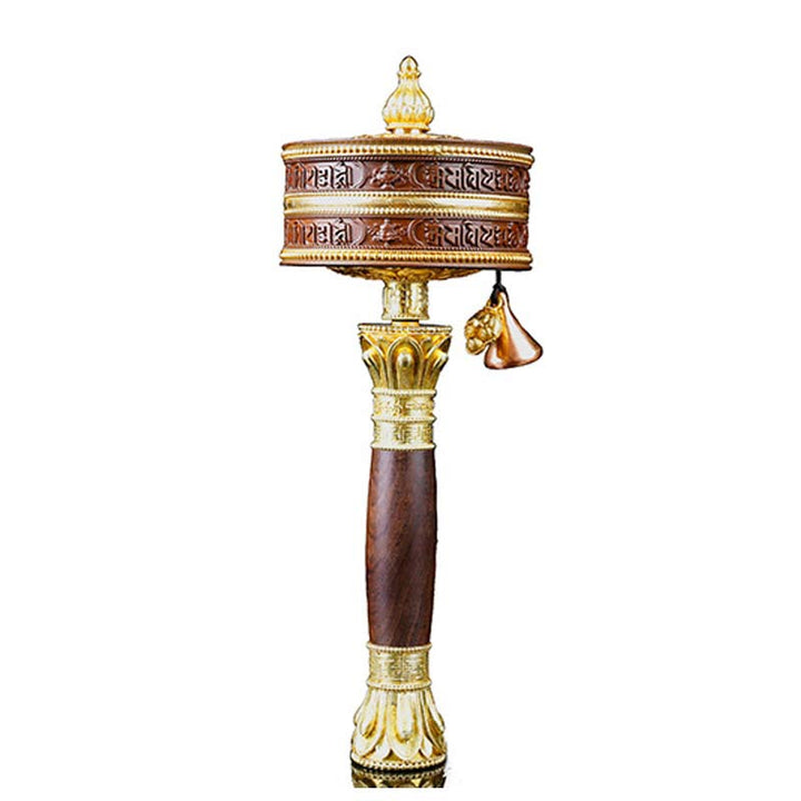 Rueda de oración tibetana Seis palabras verdaderas Decoración de equilibrio de cobre - image 11