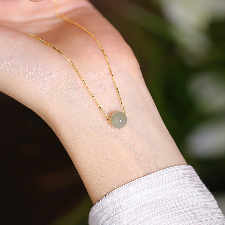 Collar con colgante de mariposa de Buda sonriente de la suerte, Jade cian Natural de Plata de Ley 925 - Cuenta de jade hetiano de la suerte - image 13