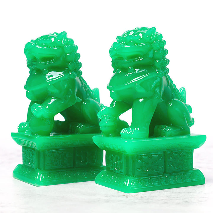 Par de estatuas de león guardián de perros Fu Foo, prosperidad y riqueza, decoración del hogar