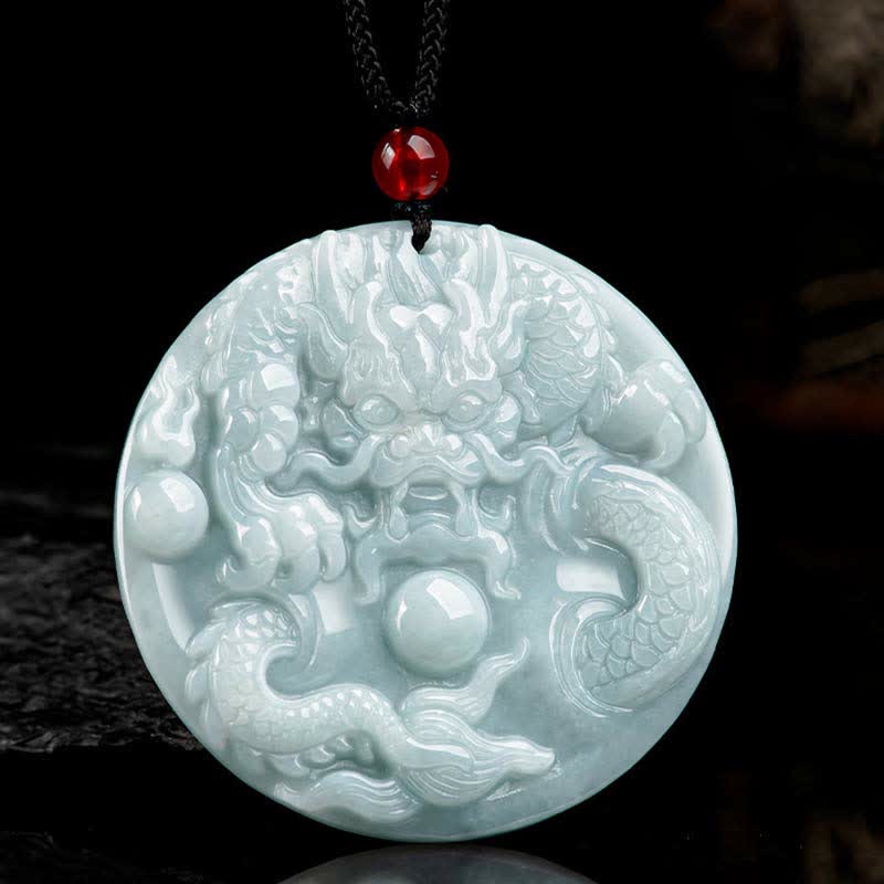 ❗❗❗Una venta flash: collar de cadena con amuleto de éxito de jade y dragón del zodíaco chino con Buddha Stones - image 6