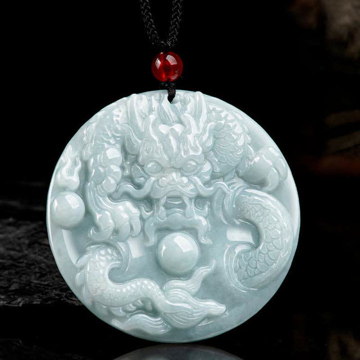 ❗❗❗Una venta flash: collar de cadena con amuleto de éxito de jade y dragón del zodíaco chino con Buddha Stones - image 6