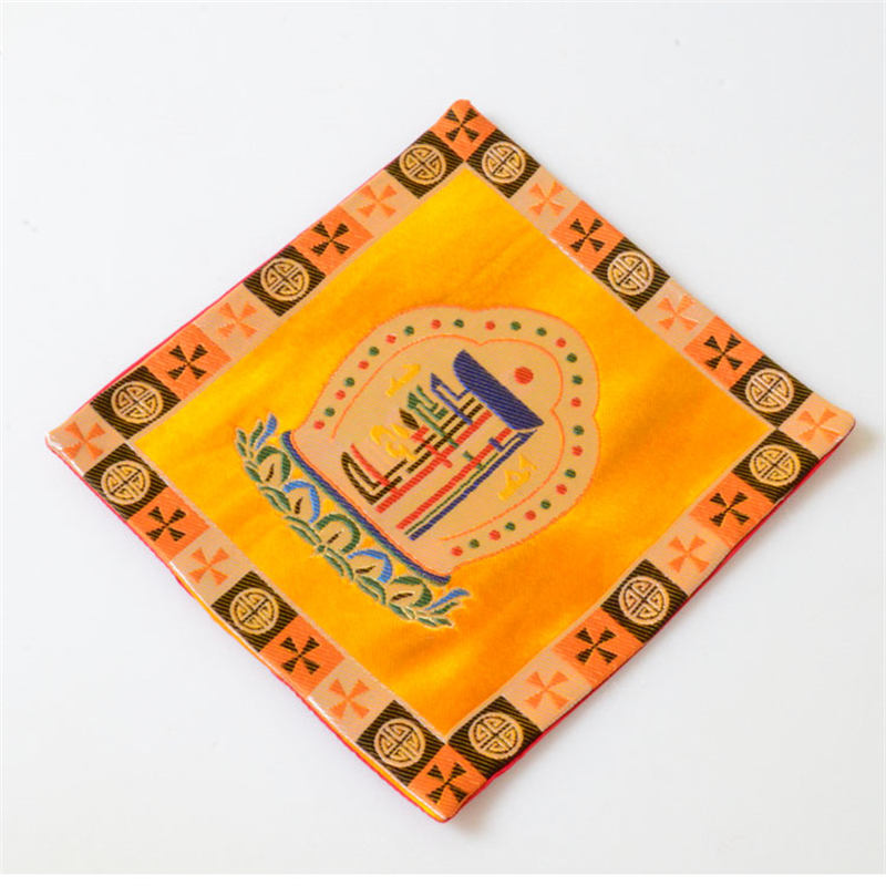 Estera de altar de oración Man-Bcu Kalachakra, estera de Jacquard para meditación curativa