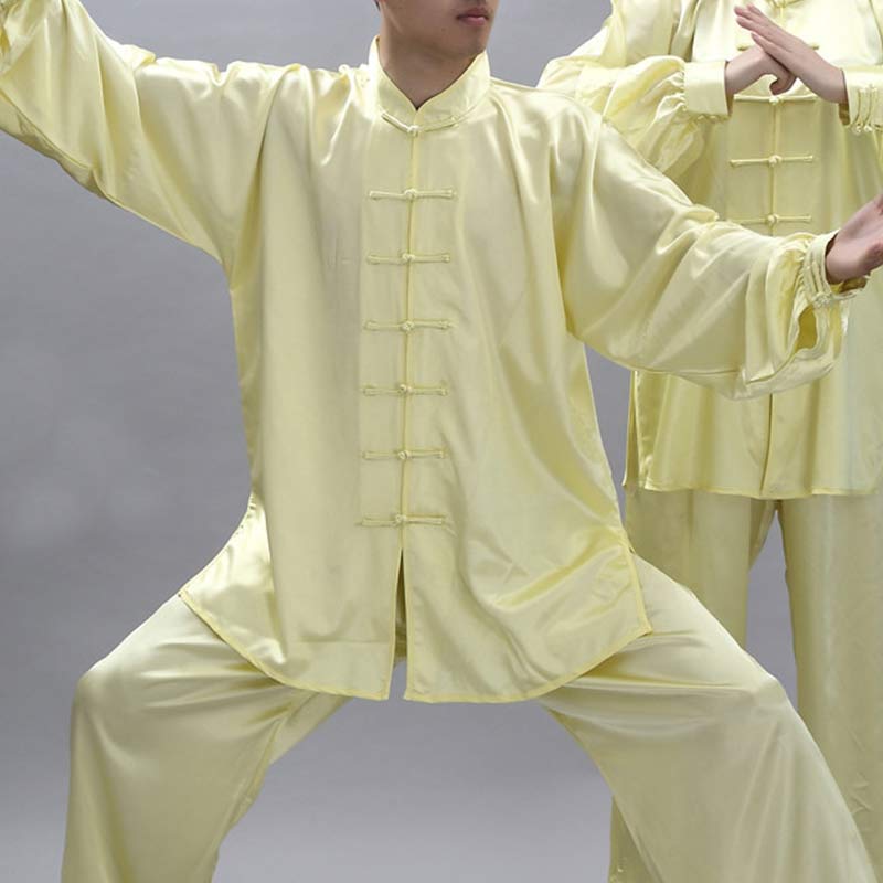 Conjunto de ropa unisex con patrón simple de Buddha Stones para meditación, oración, espiritualidad, tai chi, qigong y práctica - Amarillo claro - 3XL- APTO PARA US. UK/ AU/UE - 2XL - image 17