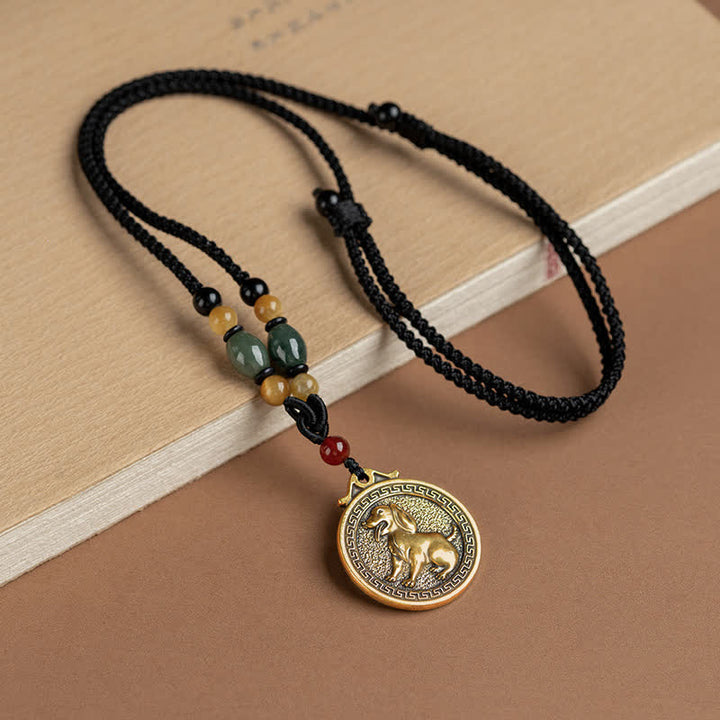 12 colgante del collar de la fortuna de la riqueza del zodiaco chino - Perro - image 23