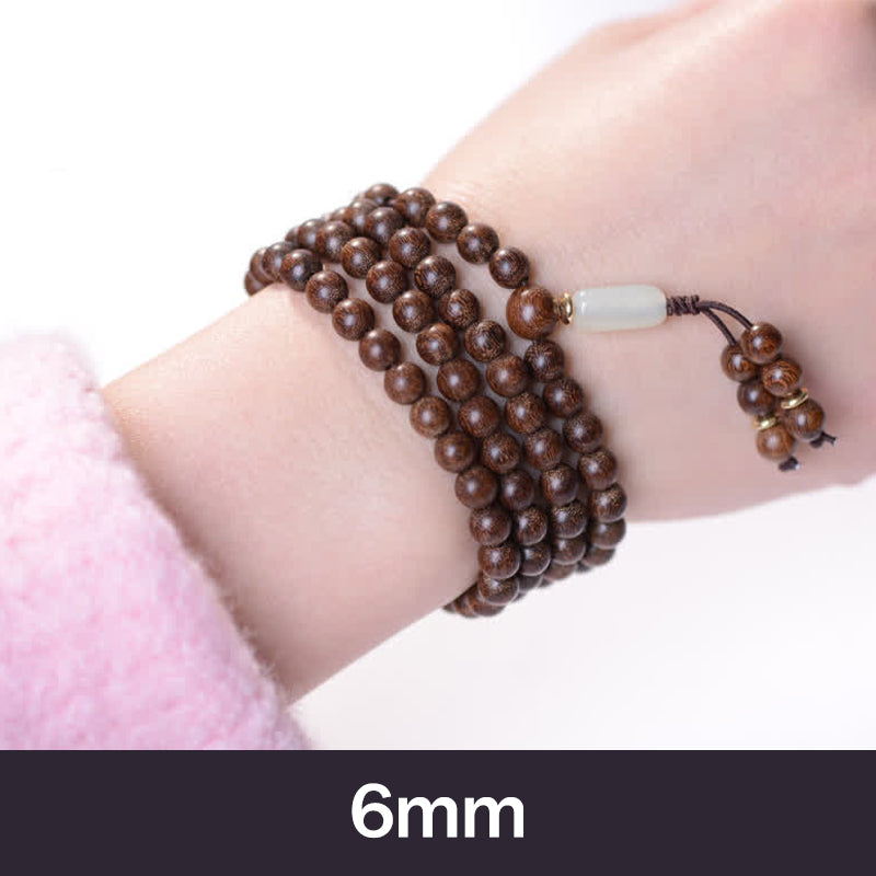 Pulsera Calma De Jade De Palisandro Con 108 Buddha Stones