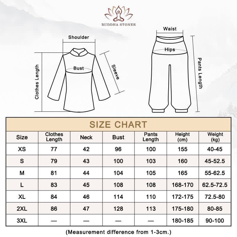 Conjunto de ropa para mujer con diseño de hojas y flores de loto y piedras de Buddha Stones para meditación, tai chi, oración y práctica espiritual zen - image 5