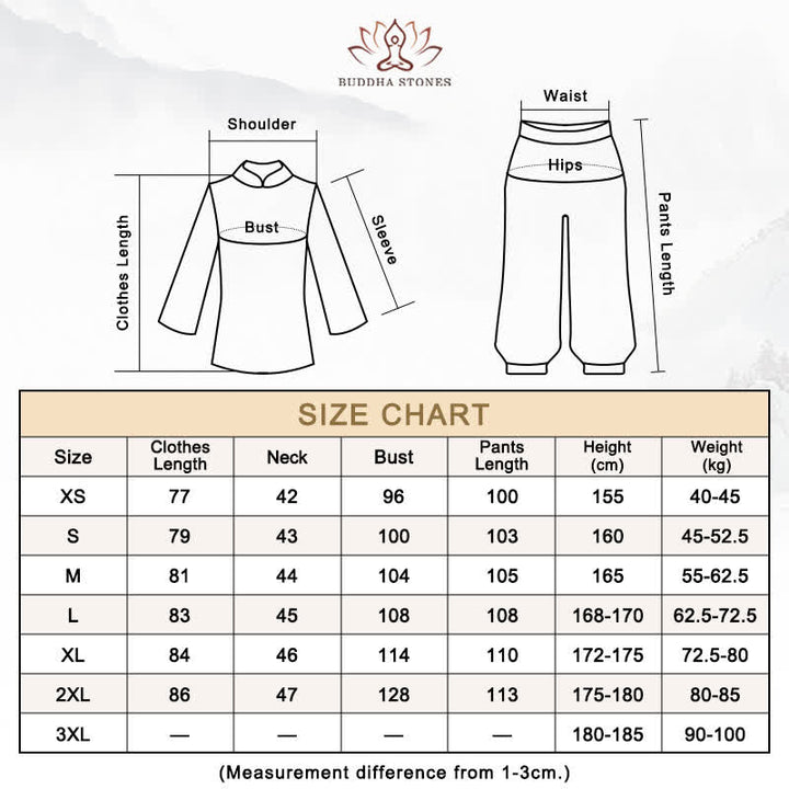 Conjunto de ropa para mujer con diseño de hojas y flores de loto y piedras de Buddha Stones para meditación, tai chi, oración y práctica espiritual zen - image 5