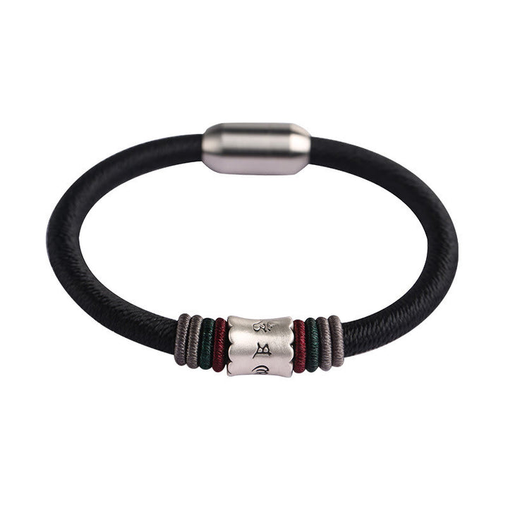 Pulsera con hebilla magnética de plata de ley 999 con Buddha Stones Om Mani Padme Hum Peace - image 11