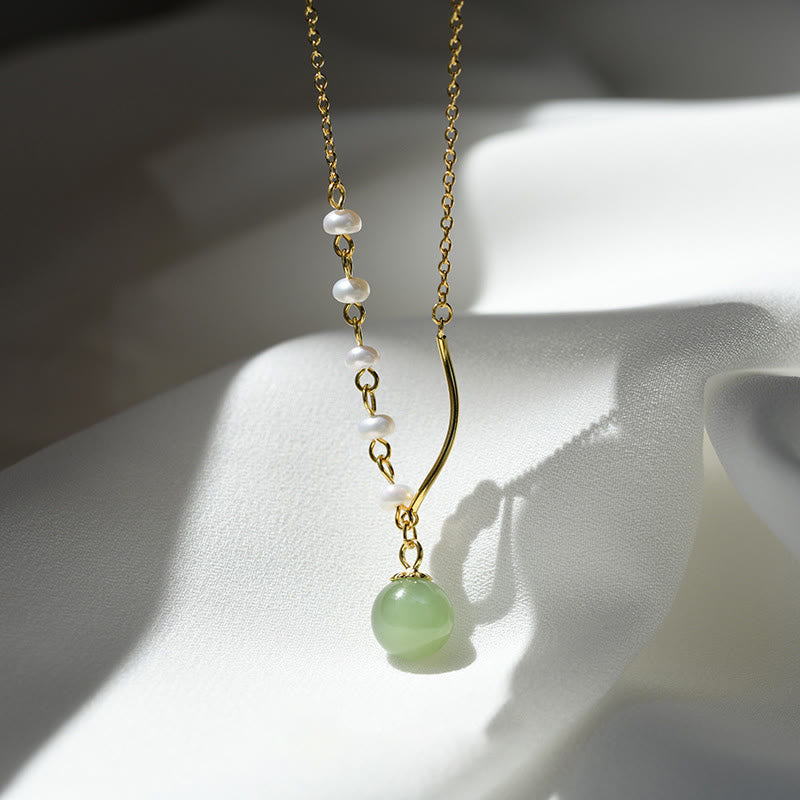 Piedras de BudaColgante de collar de cuentas de suerte de perlas de jade natural de Hetian - image 1