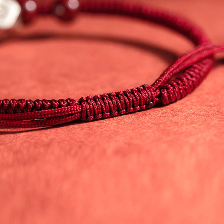 Pulsera de plata de ley 925 con Buddha Stones , zodíaco chino, Buda natal, cinabrio, calma