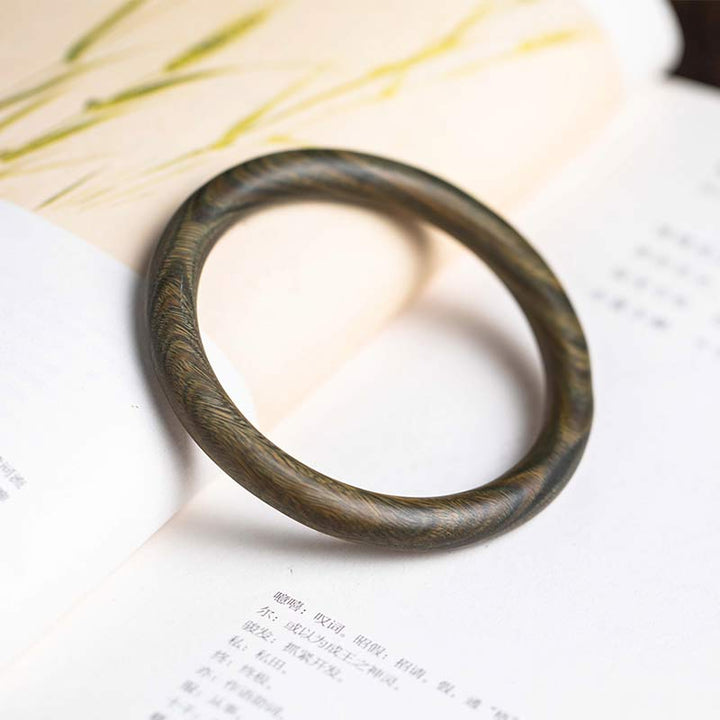 Brazalete de protección de sándalo verde de ébano rojo de hoja pequeña tibetana con Buddha Stones