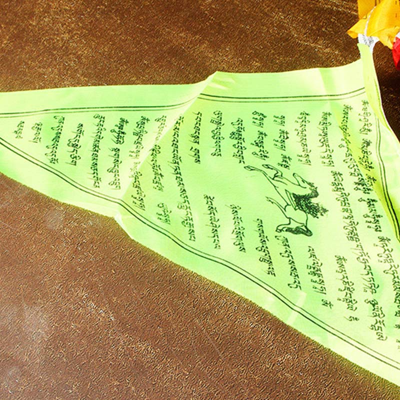 Banderas de oración triangulares para exteriores con bendición tibetana (25 unidades) - image 13