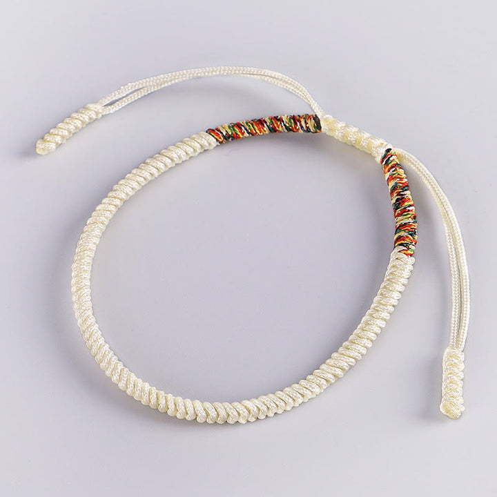 Buddha Stones, 3 uds., pulsera tibetana hecha a mano, multicolor, con nudo de la suerte, auspicioso