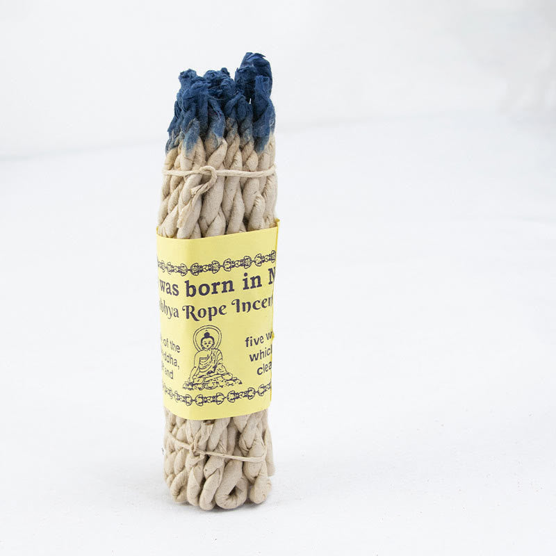 Incienso de cuerda de Nepal purifica el incienso de meditación curativa - 25 inciensos azules (10 cm/barra) - image 5