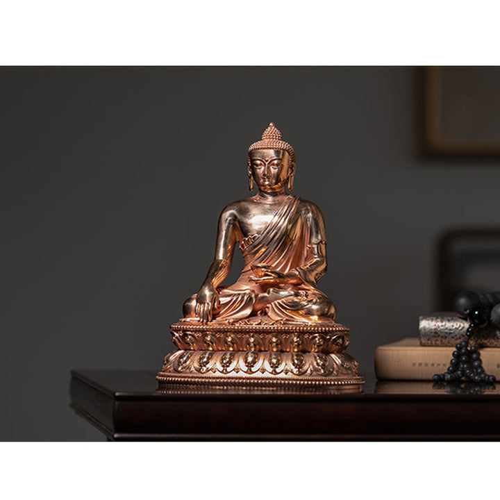Estatuilla de Buda Gautama Shakyamuni, estatua de cobre de serenidad, decoración del hogar