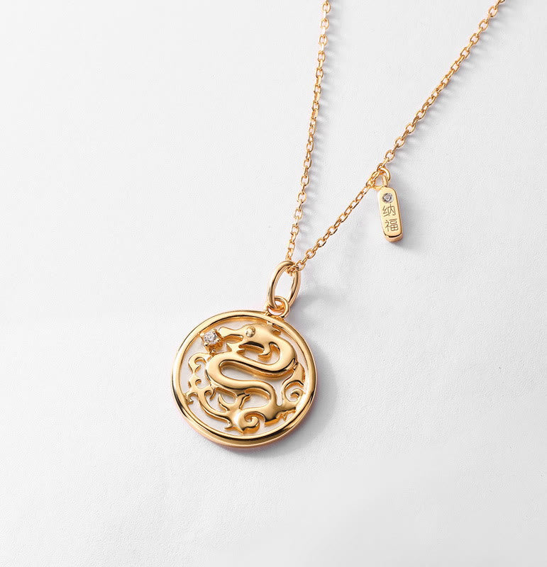 ❗❗❗Una venta flash: Buddha Stones de plata de ley 925 con piedra Tridacna del año del dragón Fu, colgante de collar con fuerza de la suerte