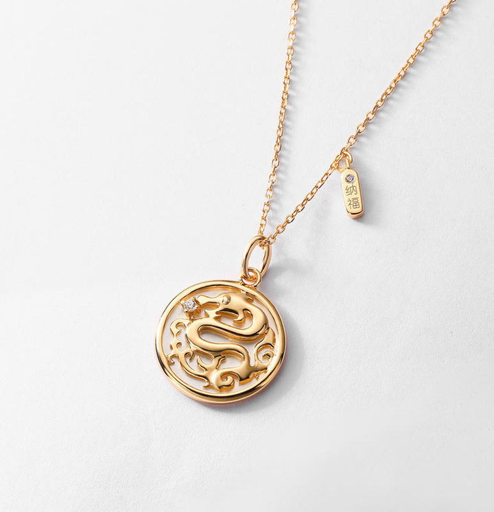 ❗❗❗Una venta flash: Buddha Stones de plata de ley 925 con piedra Tridacna del año del dragón Fu, colgante de collar con fuerza de la suerte