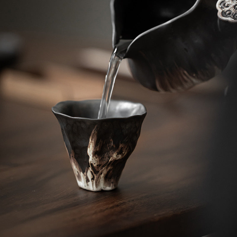 Taza de té de cerámica Zen con forma de flor de loto, Buddha Stones, taza de té de Kung Fu, 50ml