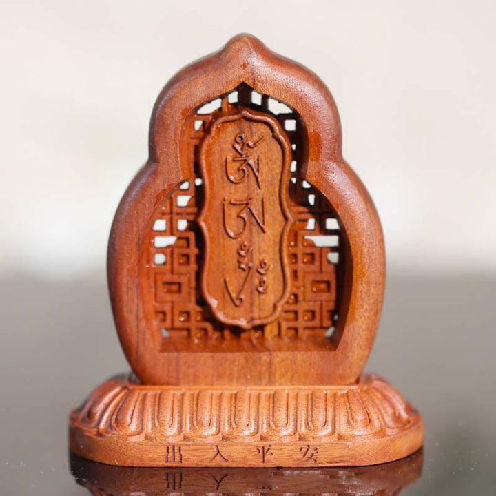 Estatua de la compasión grabada en madera de Buda Vajrasattva, decoración