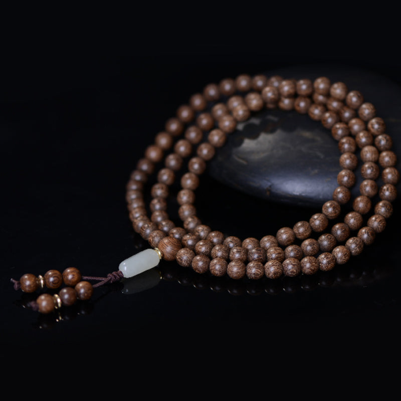 Pulsera Calma De Jade De Palisandro Con 108 Buddha Stones