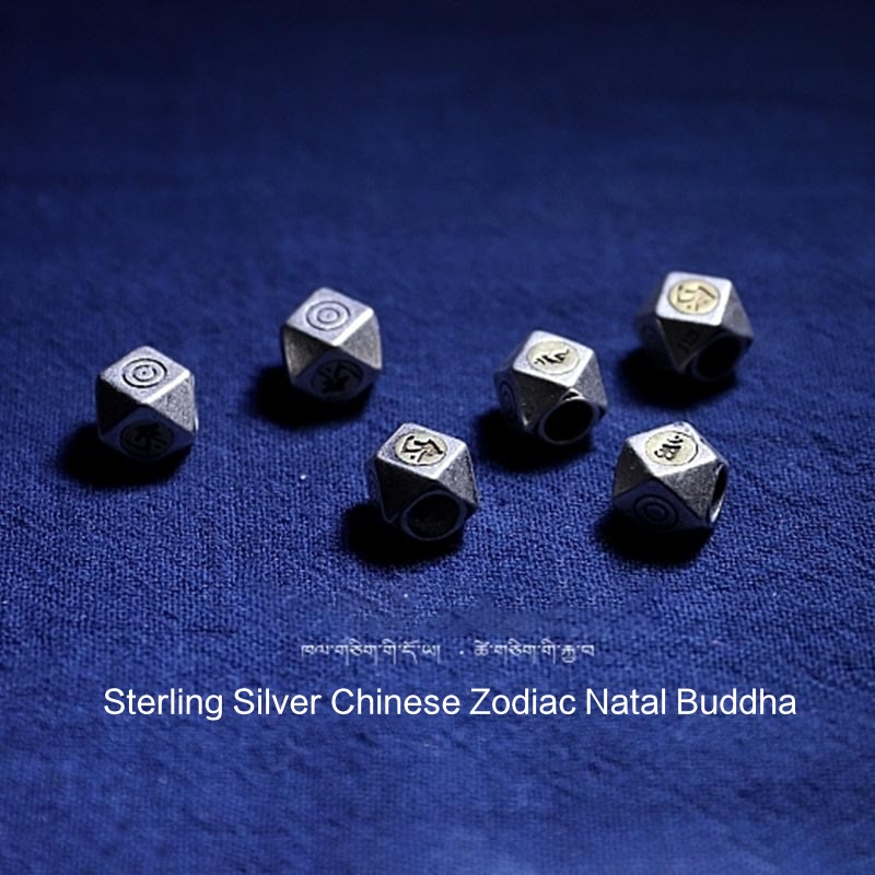 Pulsera de ansiedad transparente con Buddha Stones , Plata de Ley 925, zodíaco chino, Buda natal, ámbar Natural - image 9