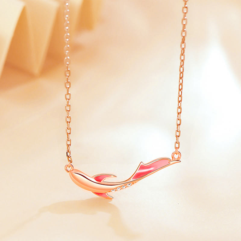 Collar con colgante de plata de ley 925 con Buddha Stones , pez Koi, circonita de la suerte y prosperidad - Pez Koi (Suerte ♥ Prosperidad) - image 1