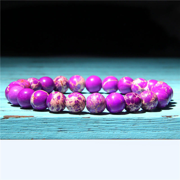 Pulsera con cuentas de equilibrio de cristal de piedra de ágata natural