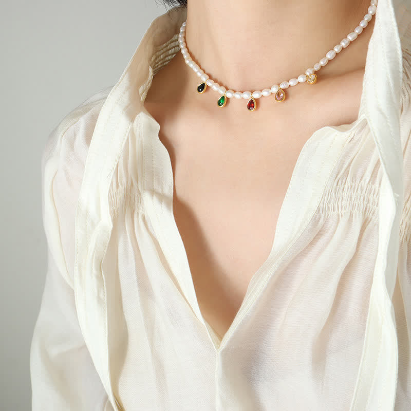 Colgante de collar de pureza de piedra de cristal de perla