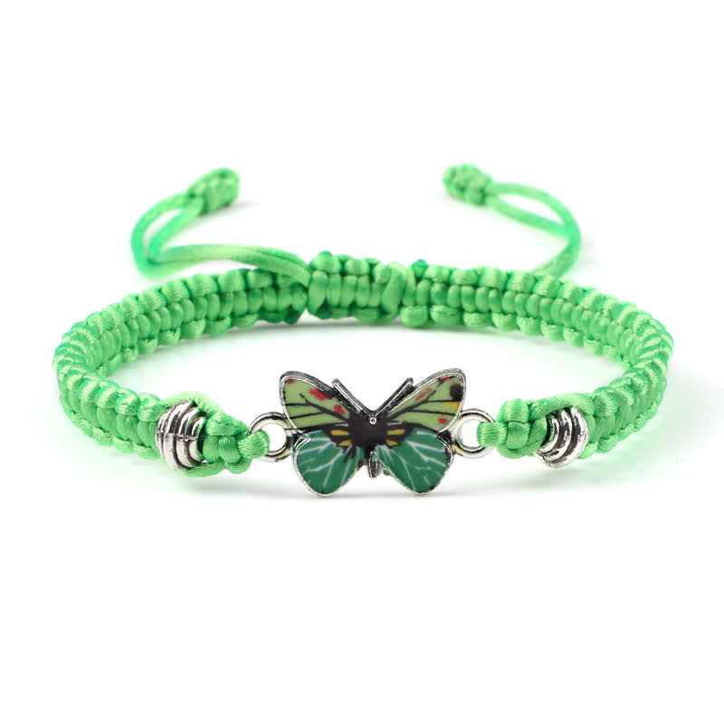 Pulsera con dije de hilo de amor y libertad de mariposa con Buddha Stones