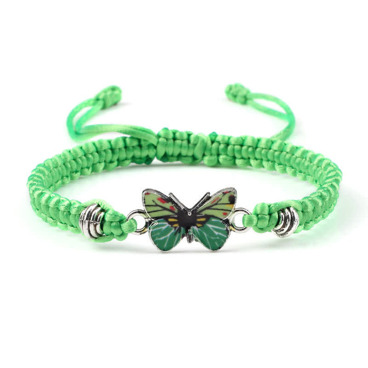 Pulsera con dije de hilo de amor y libertad de mariposa con Buddha Stones