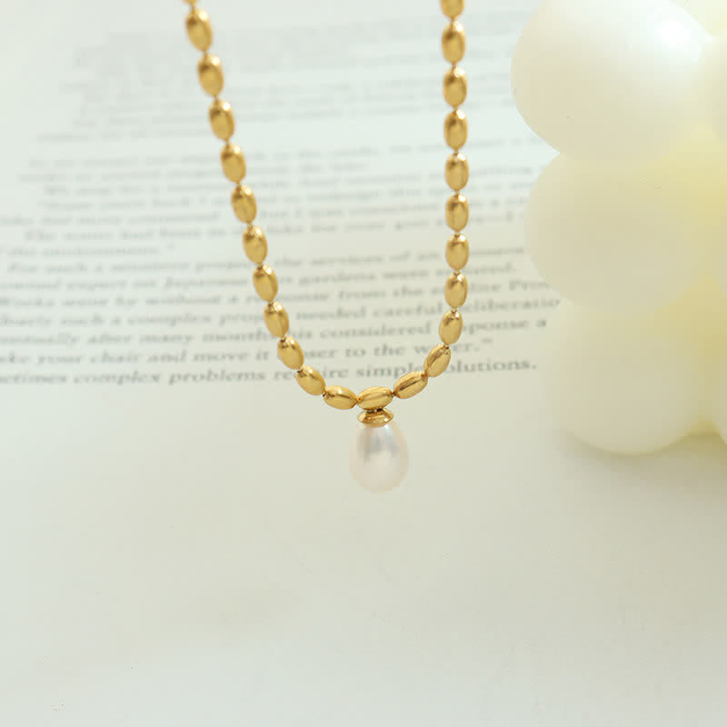 Colgante de collar de paz con cuentas de perlas