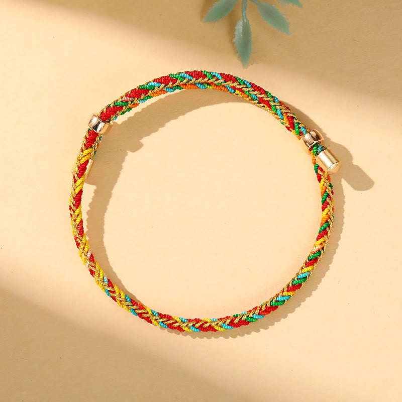 Pulsera hecha a mano para niños y adultos con diseño de Zongzi de cuerda colorida con Buddha Stones