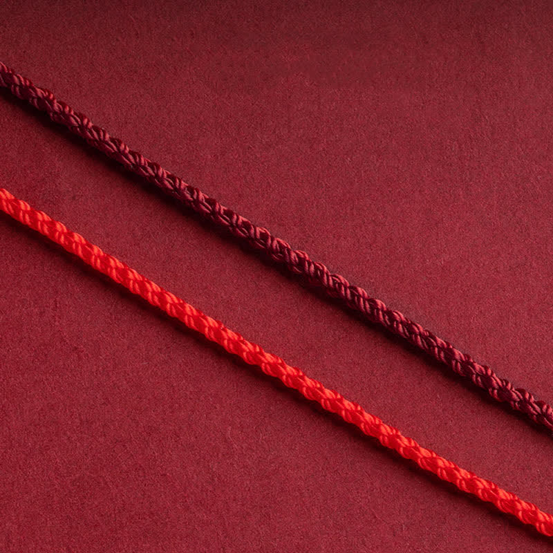 Pulsera tobillera con símbolo del infinito de oro de 14 quilates con hilo rojo y bendición de cinabrio con Buddha Stones
