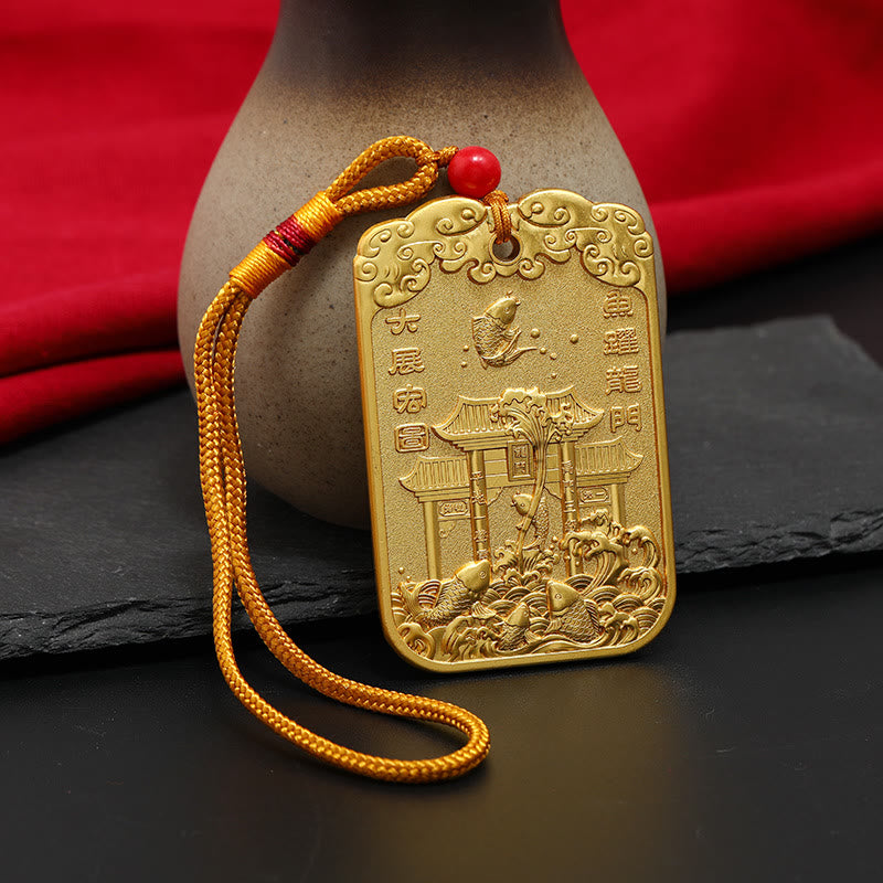 Buddha Stones Feng Shui, estrella auspiciosa, pluma Wenchang, Pagoda, pez Koi, decoración colgante para coche