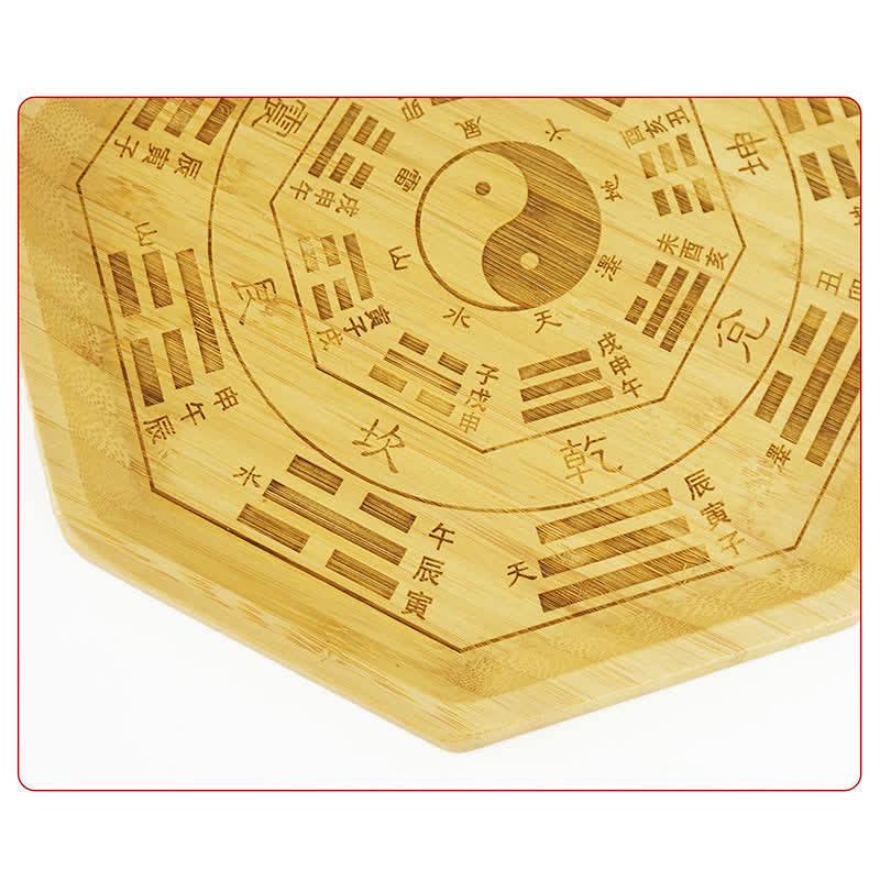 Mapa de Bagua de Bambú Feng Shui Mapa de Energía de Armonía