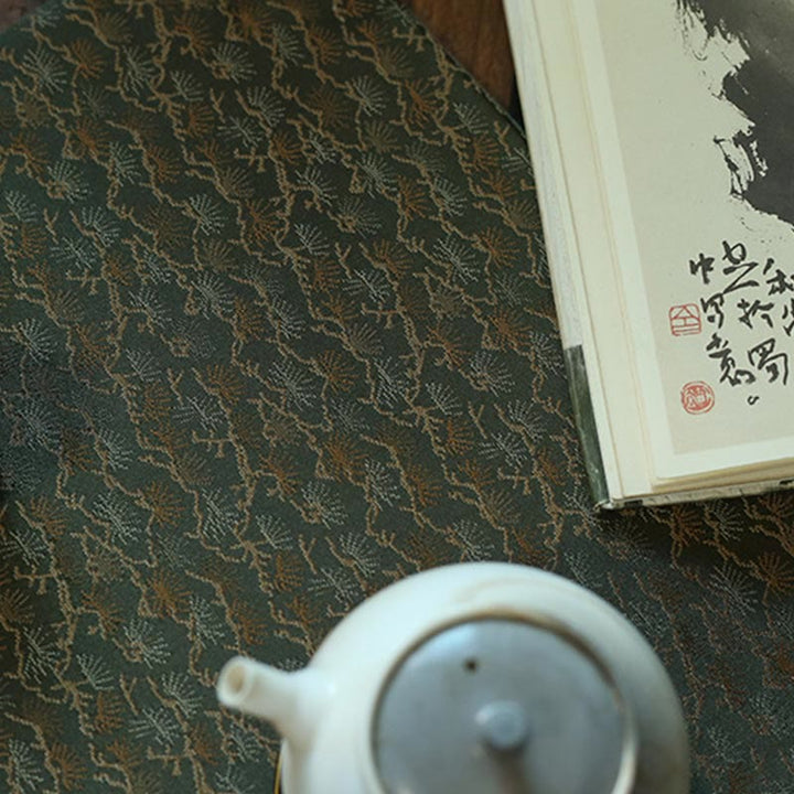 Posavasos para taza de té con diseño de brocado floral elegante