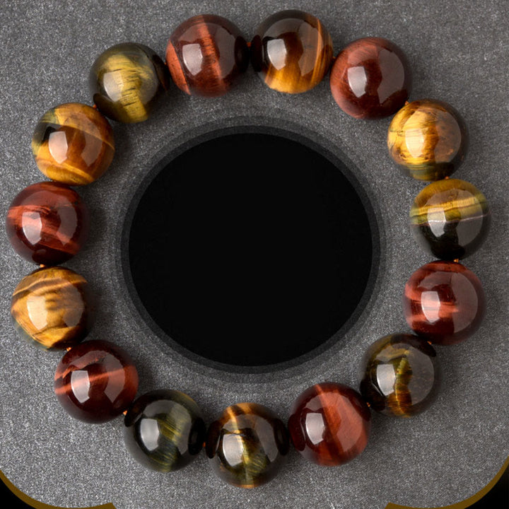Pulsera de protección positiva con ojo de tigre natural de Buddha Stones