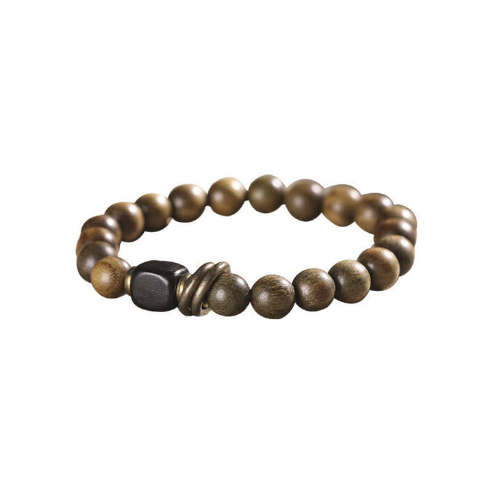 Pulsera de paz calmante de cristal de sándalo verde tibetano