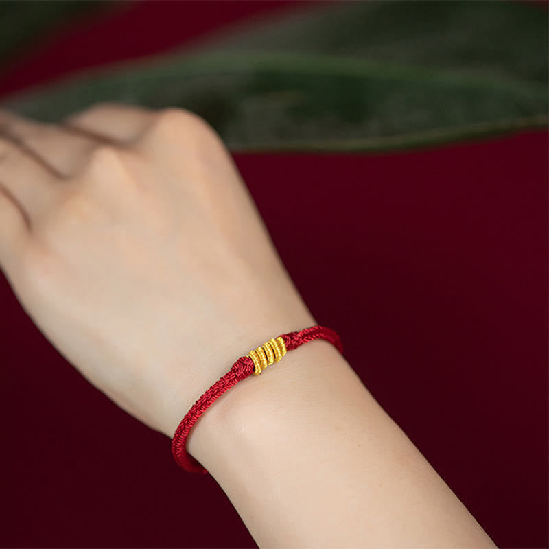 Pulsera de cuerda trenzada de protección de la suerte con nudo King Kong hecha a mano con Buddha Stones