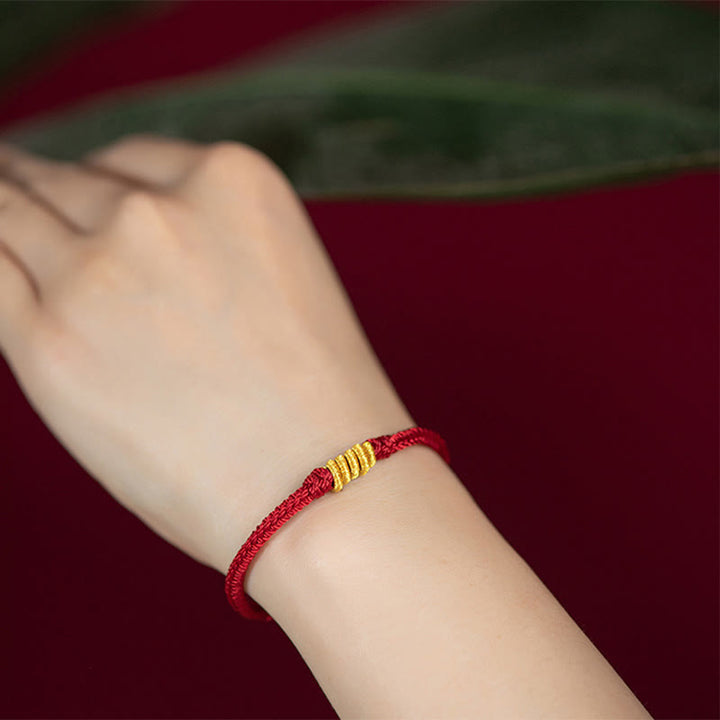 Pulsera de cuerda trenzada de protección de la suerte con nudo King Kong hecha a mano con Buddha Stones