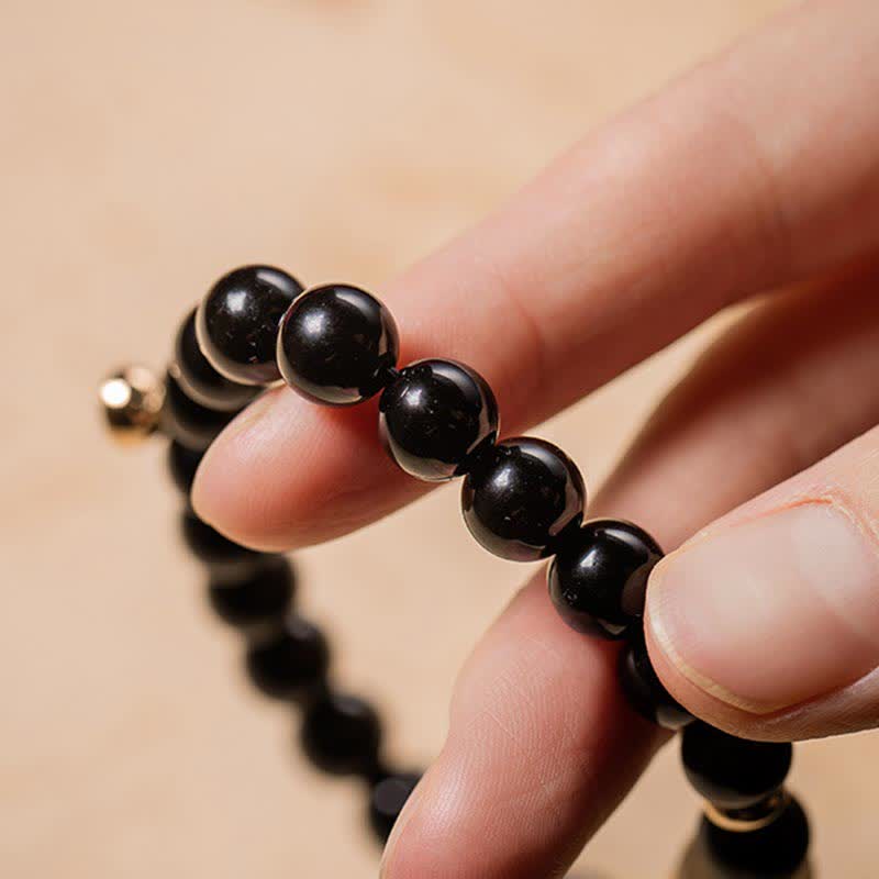 Buddha Stones obsidiana negra Jade Om Mani Padme Hum fuerza pareja pulsera magnética